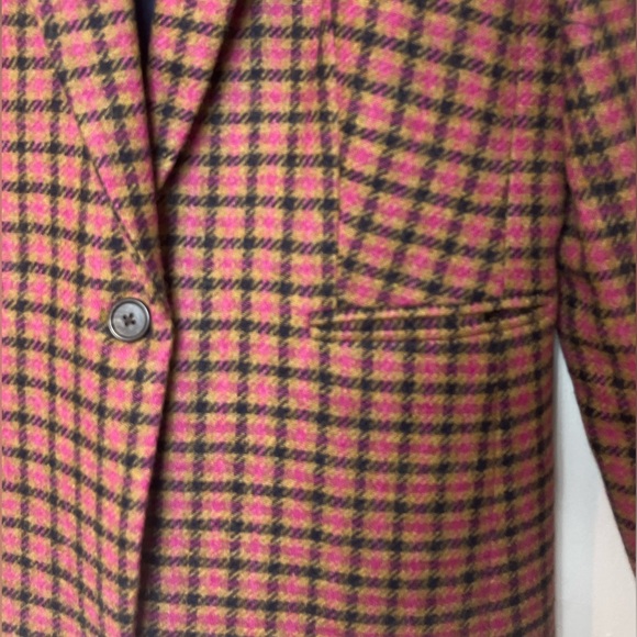 $269 J Crew Parke Jkt Blazer Regent Pink Houndstooth Moon Tweed Schoolboy Sz 6T - Picture 3 of 6